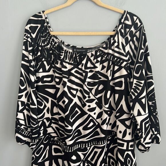 INC Woman Women’s 1X gorgeous stretchy comfy pop over midi tunic dress - Picture 2 of 9